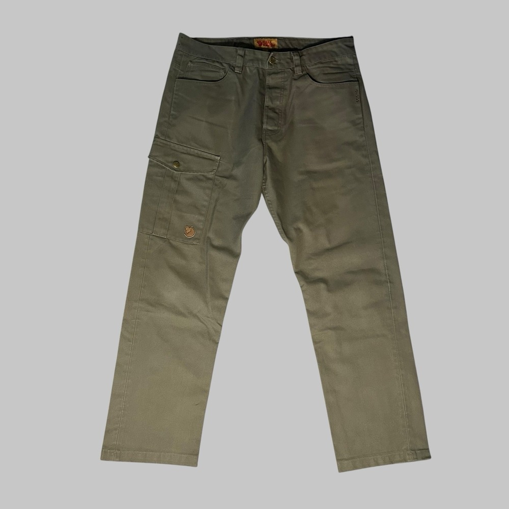 Fjallraven G1000 Men's 34x28 Greenland SAMPLE Olive Green Cargo Pants FLAWS